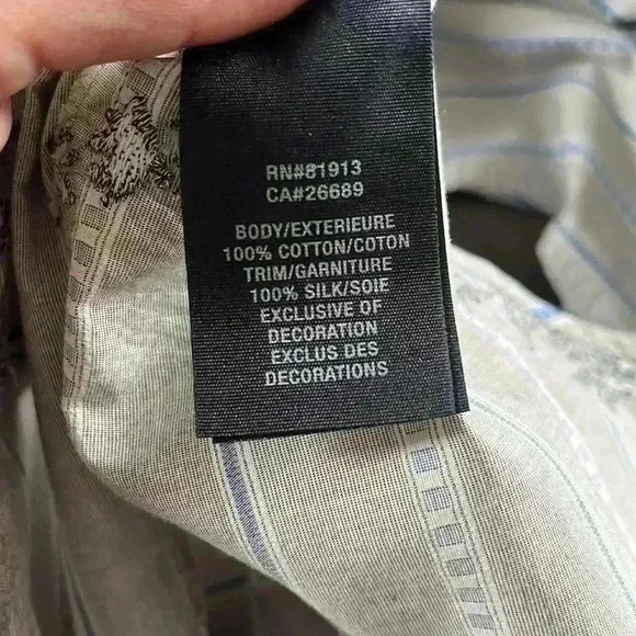 Robert Graham Gray/Blue stripped colorful Button Down Shirt sz large L - Picture 11 of 11